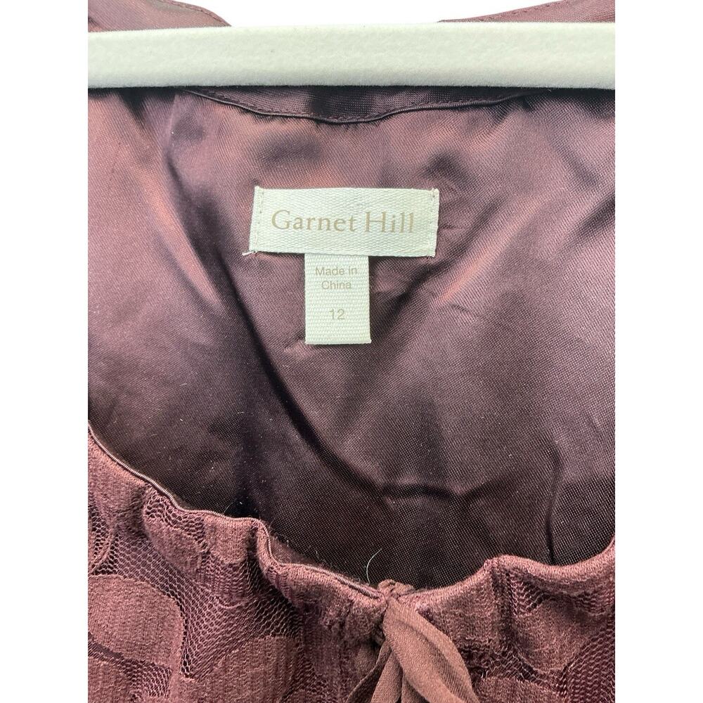 Garnet Hill Boheme Lace Dress Pullover Berry Women's 12 - Picture 7 of 16